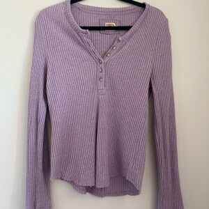 Legend Apres Waffle Henley in Lavender Heather